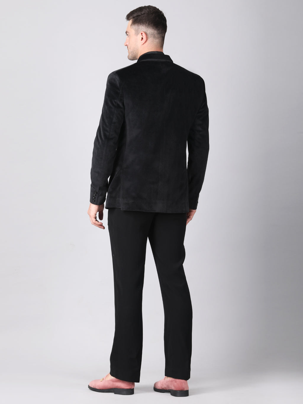 Luxury Black Velvet Double-Breasted Suit for Men | Designer Formal & Party Wear by P&H by Priyanshu
