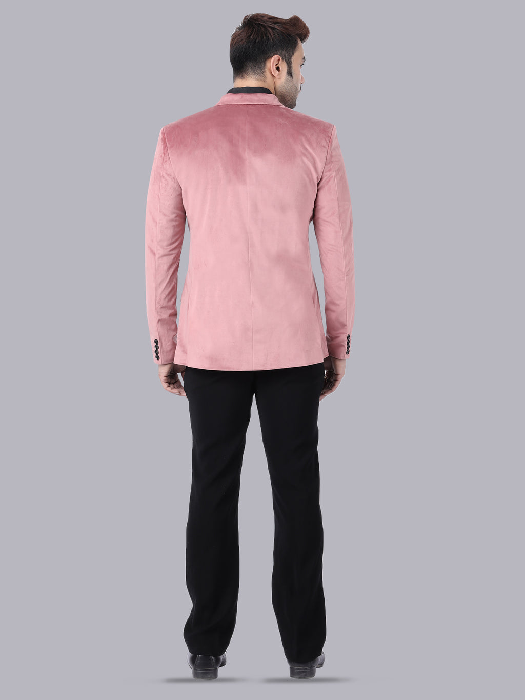 Pink Luxe – Tuxedo with Black Lapel & Pant