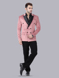 Pink Luxe – Tuxedo with Black Lapel & Pant