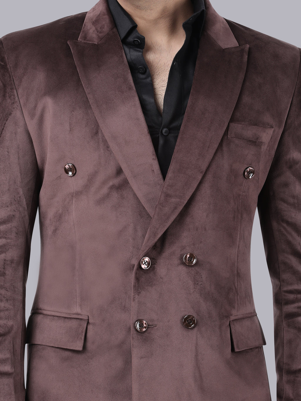 Brown Royale – Double-Breasted Suit with White Pant