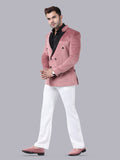 Pink Royale – Tuxedo with White Pant & Black Lapel
