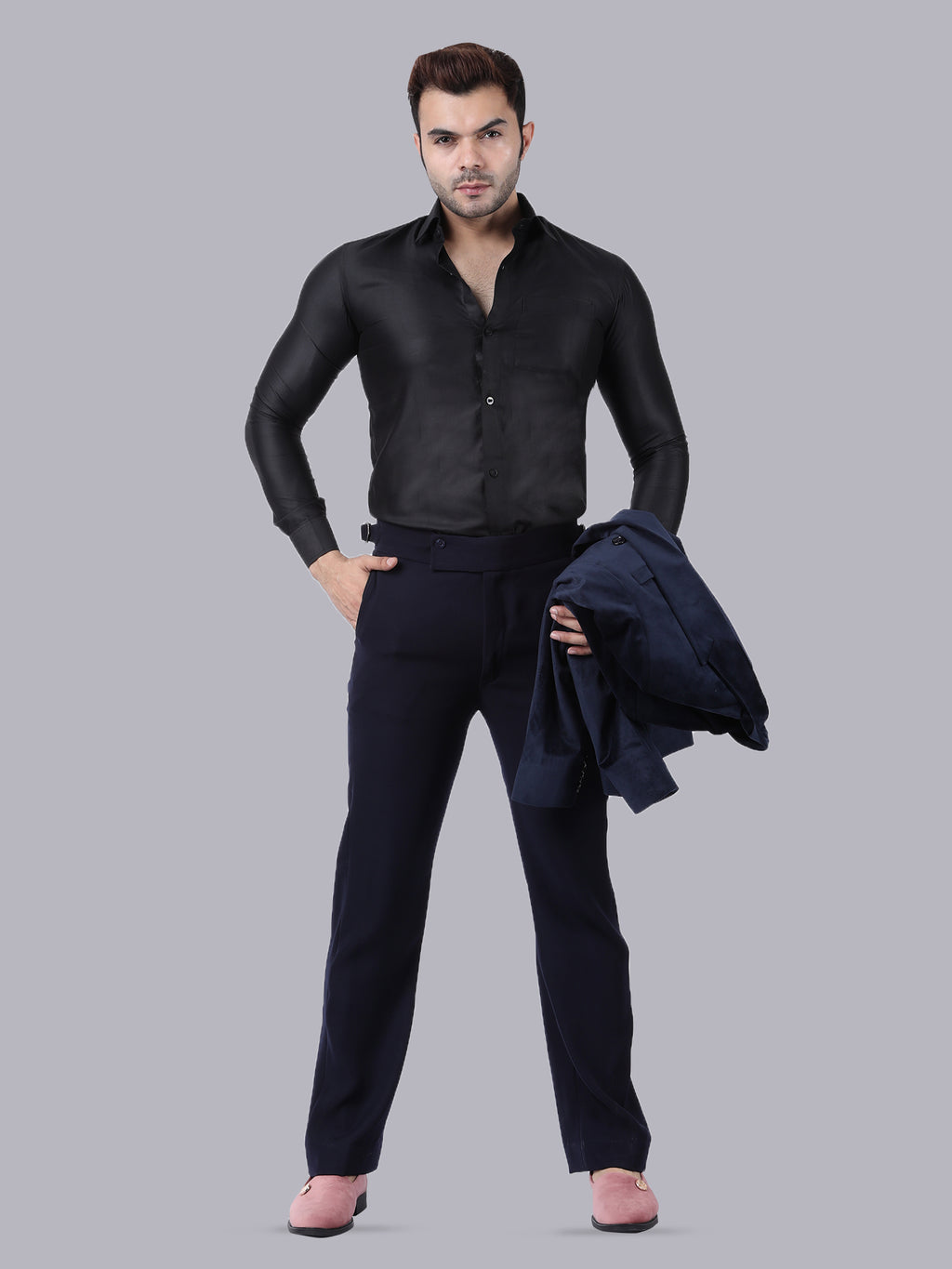 Royal Blue Velvet – Double-Breasted Suit