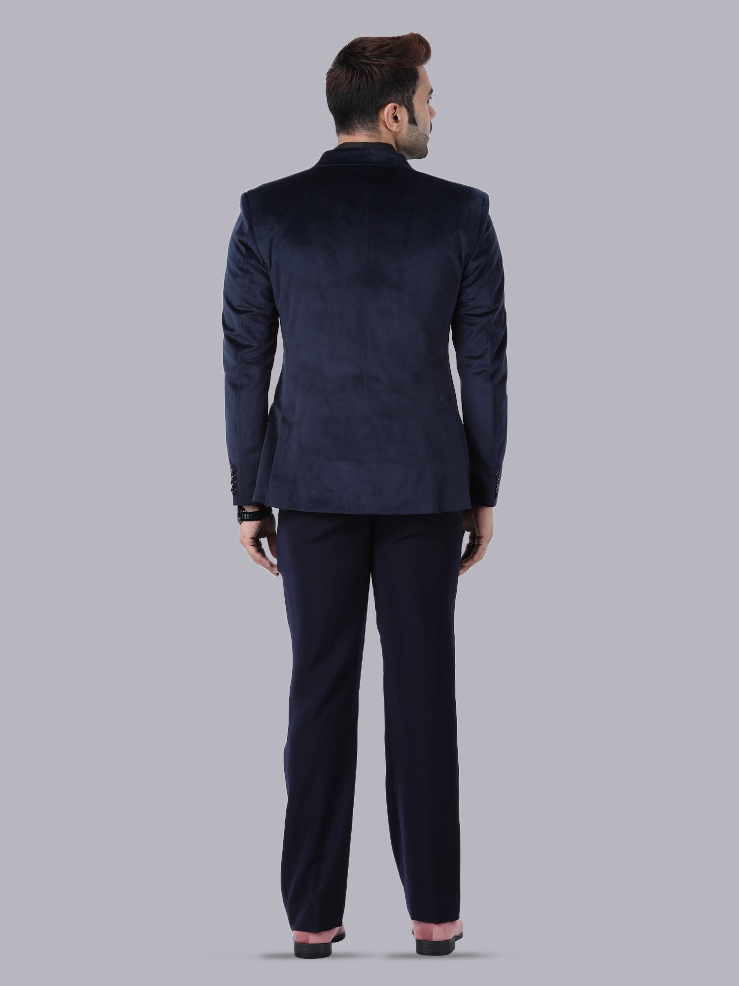 Royal Blue Velvet – Double-Breasted Suit