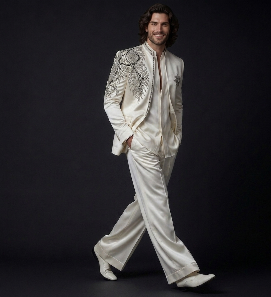 Luxury Ivory Jodhpuri Suit for Men | Hand Embroidered Designer Groom Suit | P&H BY PRIYANSHU