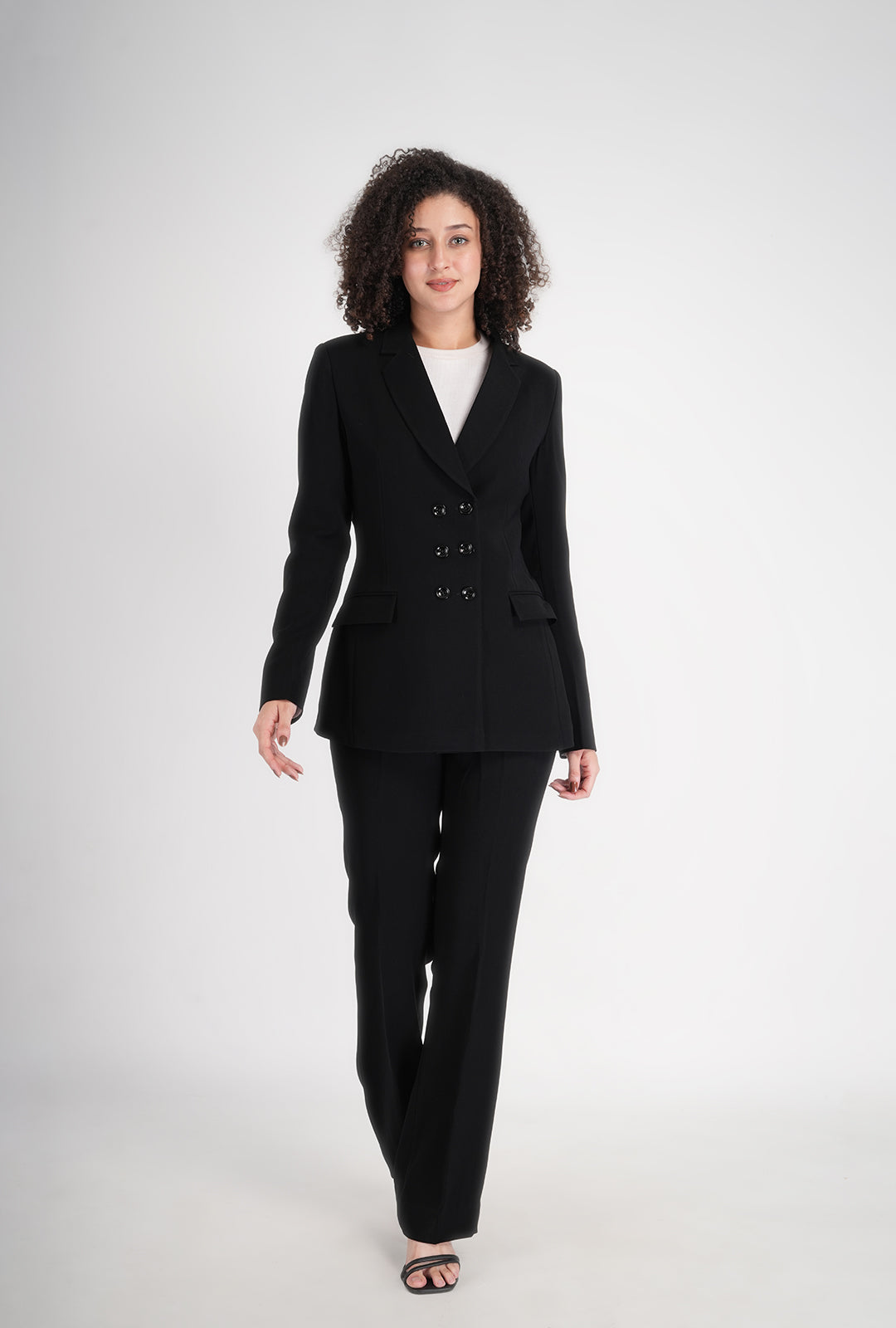 Luxury Black Double-Breasted Suit for Women | Multipurpose Office & Formal Wear | P&H by Priyanshu