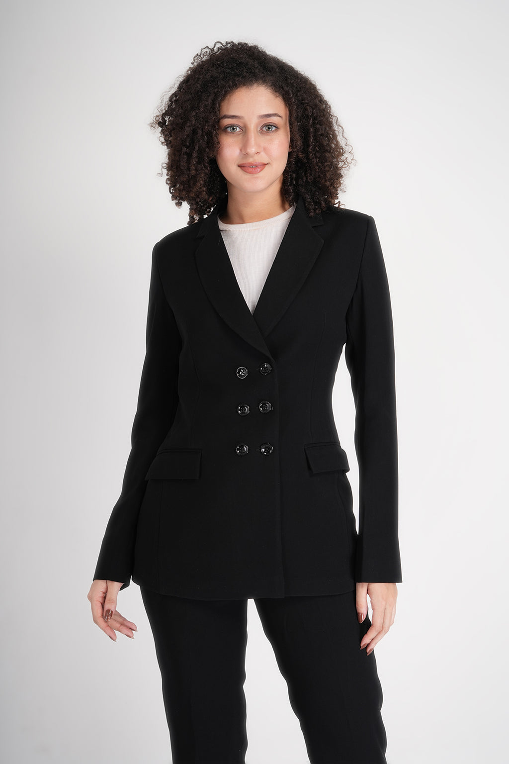 Luxury Black Double-Breasted Suit for Women | Multipurpose Office & Formal Wear | P&H by Priyanshu