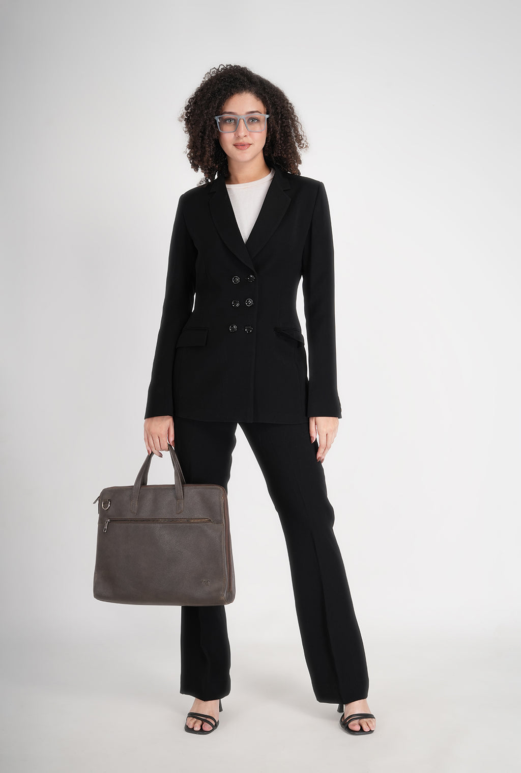 Luxury Black Double-Breasted Suit for Women | Multipurpose Office & Formal Wear | P&H by Priyanshu