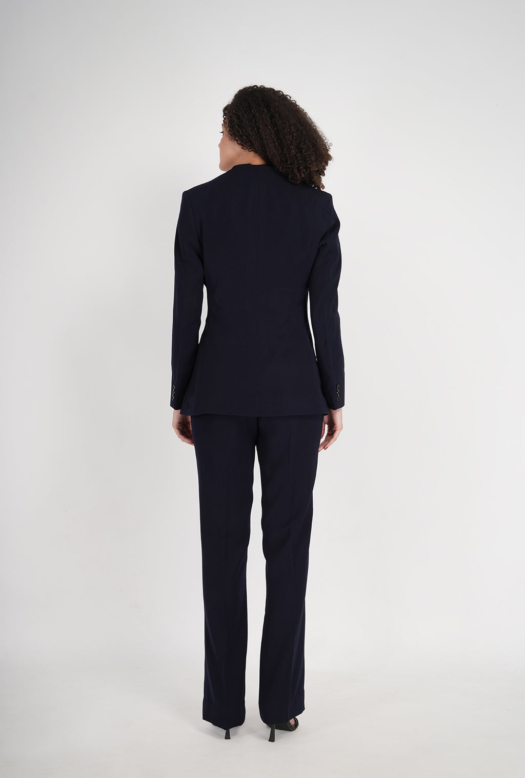 Luxury Dark Navy Double-Breasted Suit for Women | Office & Formal Wear by P&H by Priyanshu
