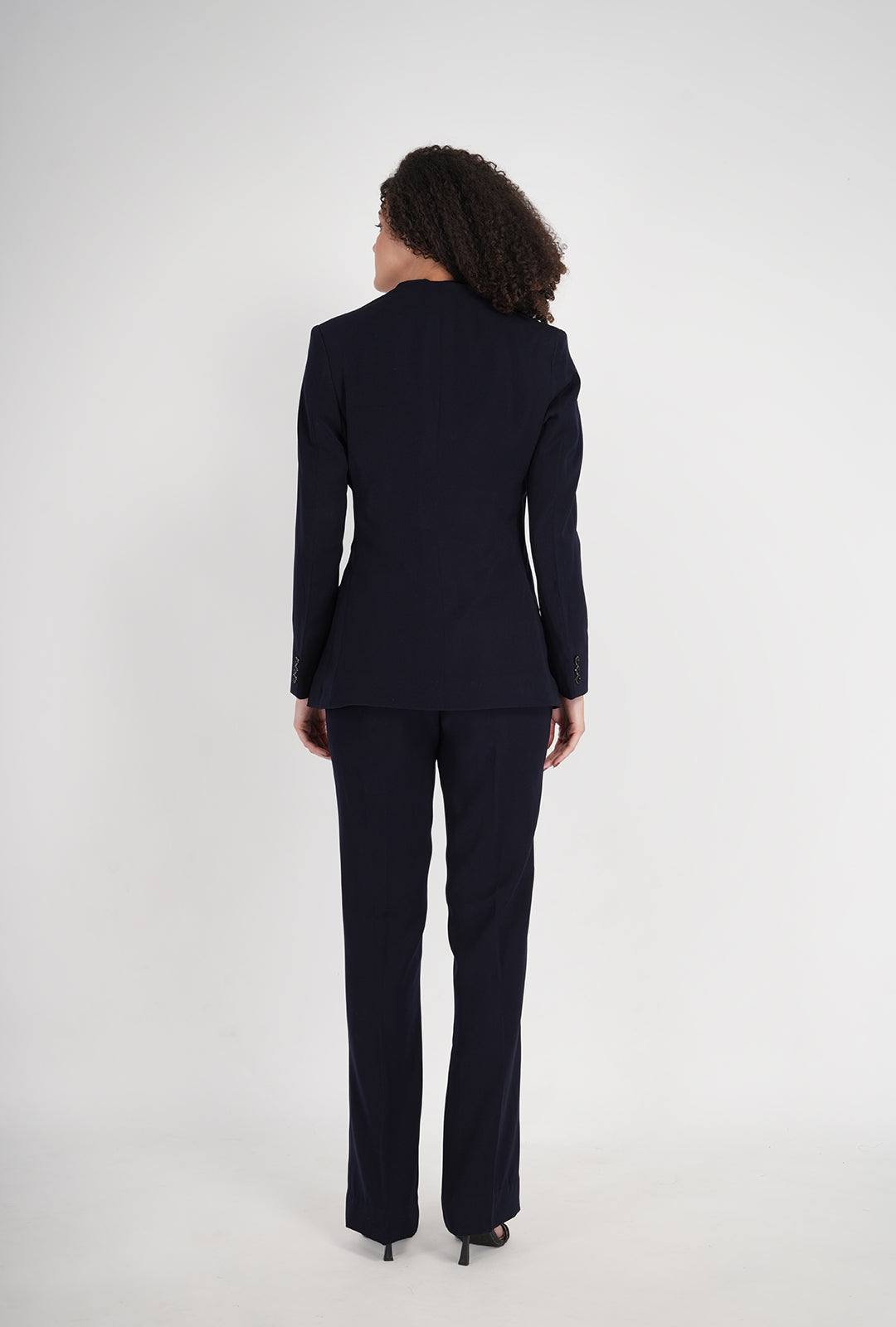Luxury Dark Navy Double-Breasted Suit for Women | Office & Formal Wear by P&H by Priyanshu