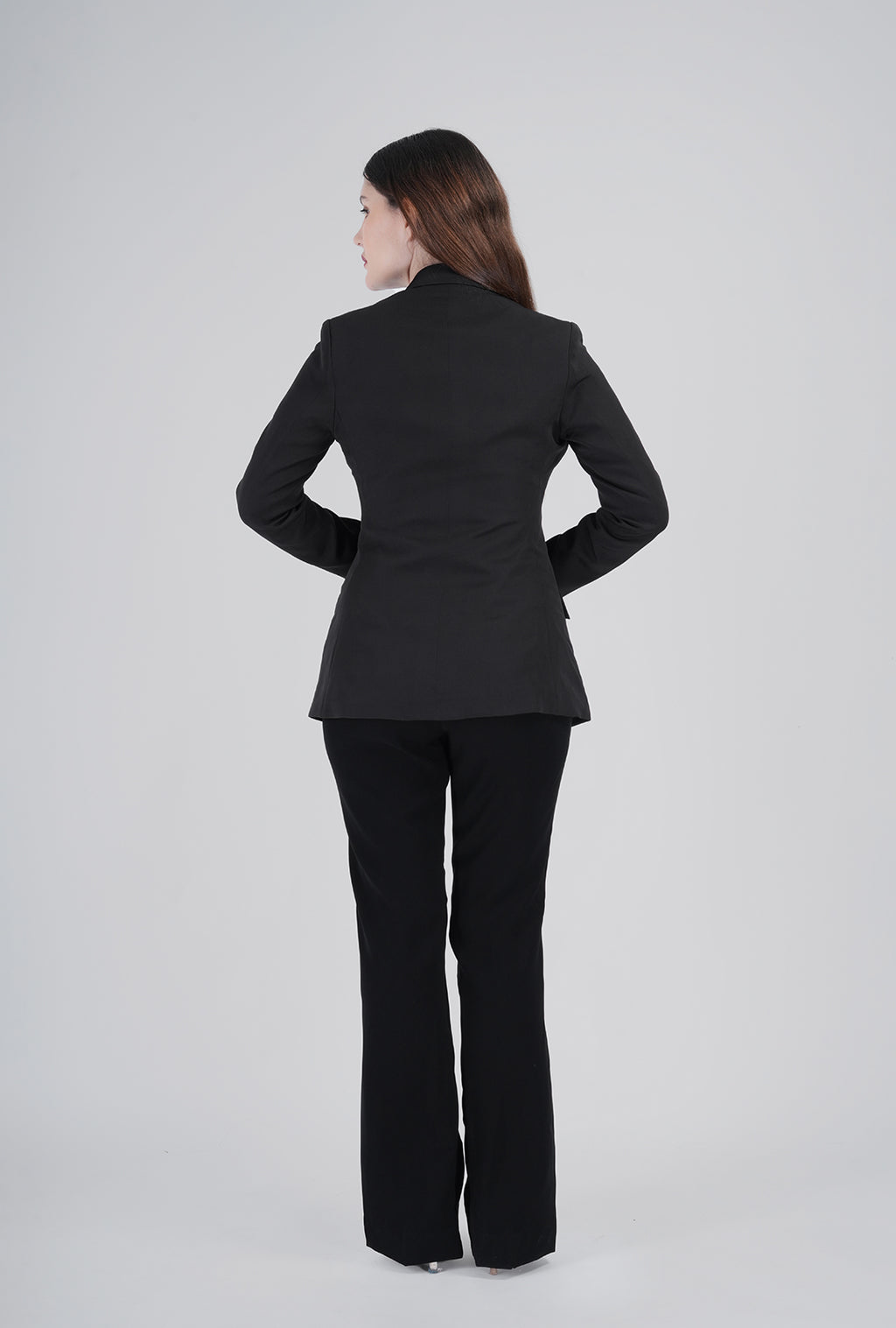 Luxury Black Double-Breasted Suit for Women | Designer Office & Formal Wear by P&H by Priyanshu