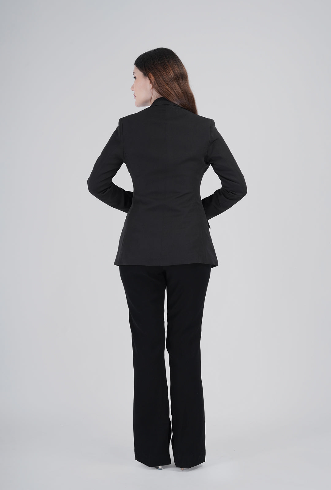 Luxury Black Double-Breasted Suit for Women | Designer Office & Formal Wear by P&H by Priyanshu