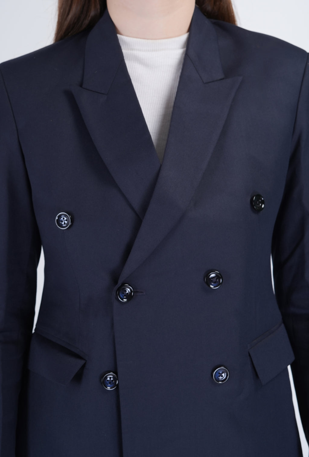Blue Majesty – Handcrafted Double-Breasted Coat Set