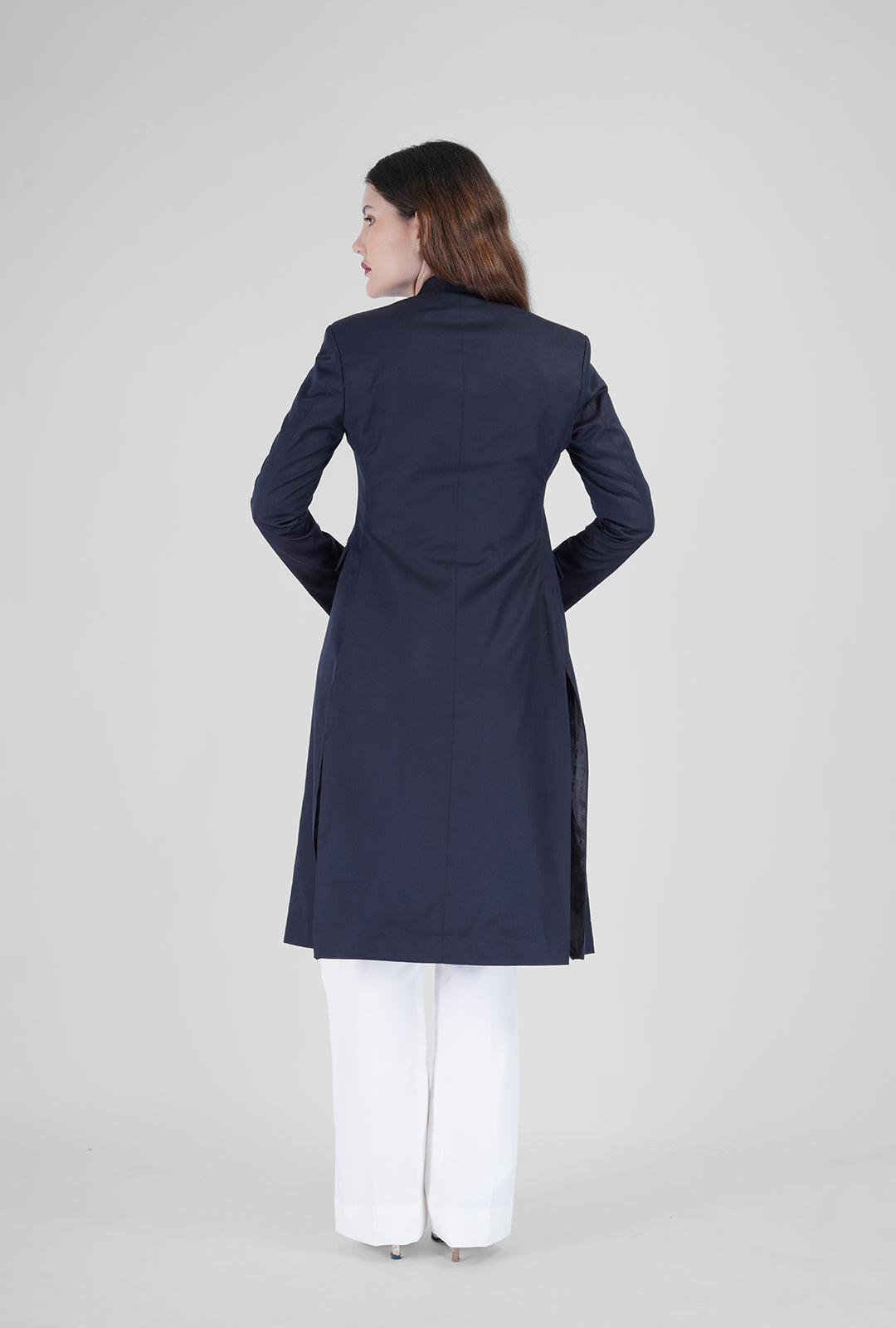 Blue Majesty – Handcrafted Double-Breasted Coat Set