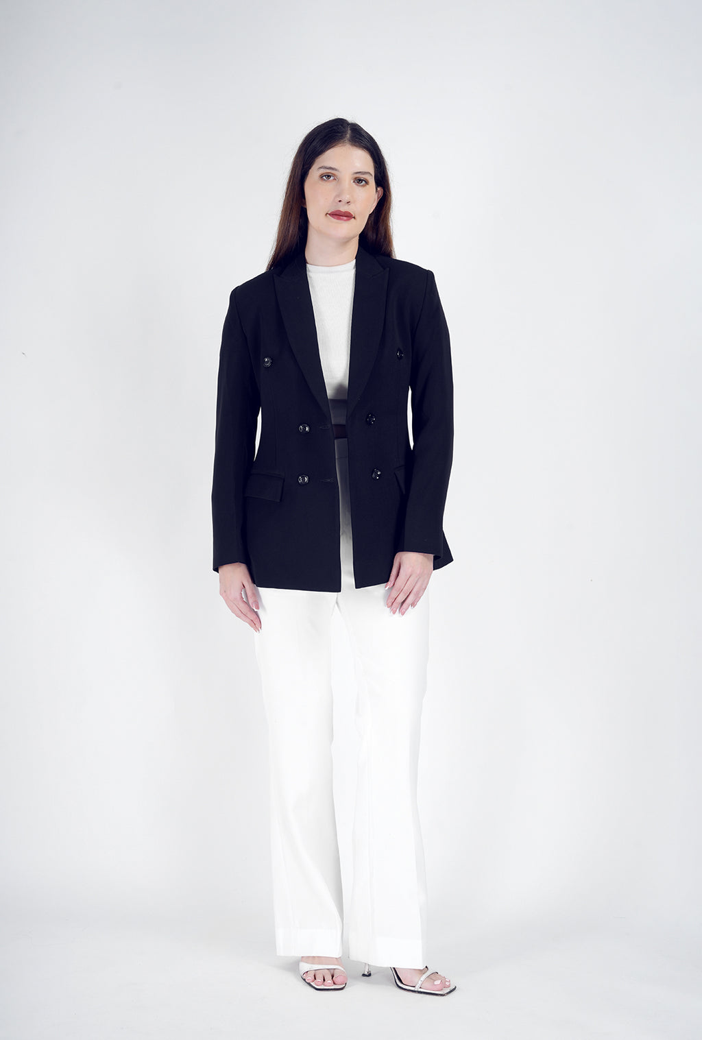 Navy Luxe – Double-Breasted Blazer Set