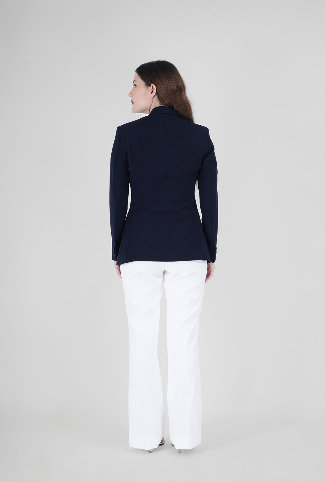 Navy Luxe – Double-Breasted Blazer Set