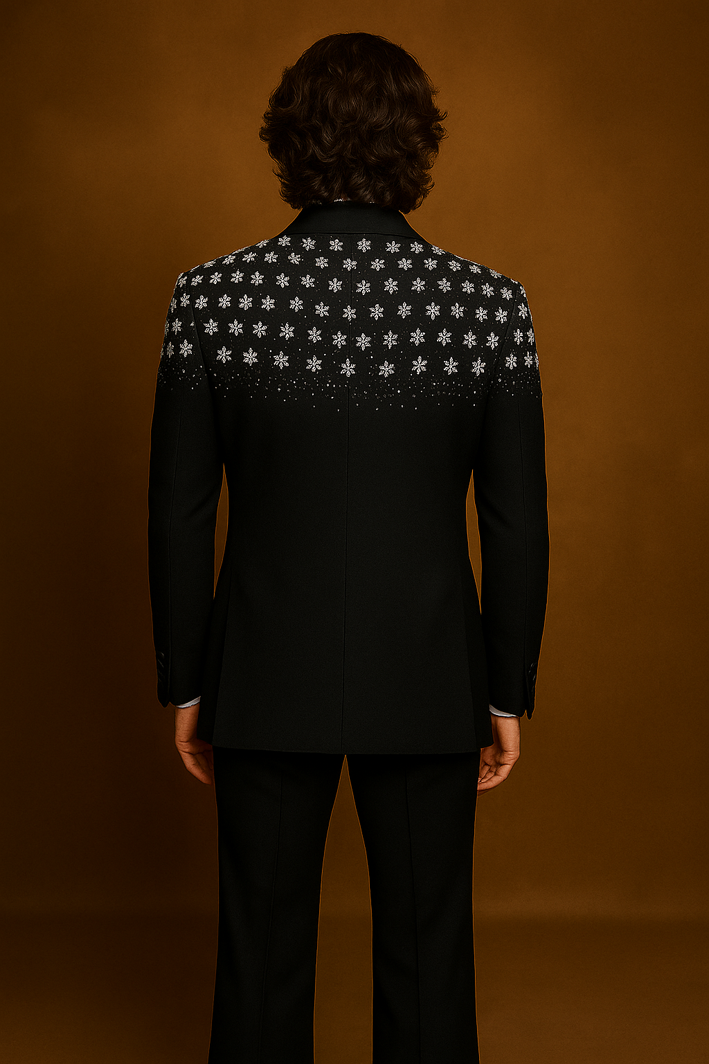 Black Jodhpuri Bandhgala Suit with Black Hand Embroidery | P&H BY PRIYANSHU