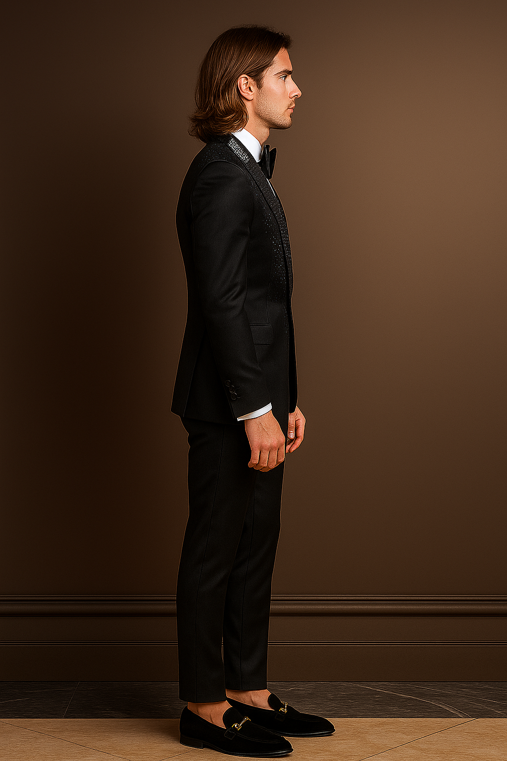 Black Luxury Tuxedo with Hand Embroidery | P&H BY PRIYANSHU