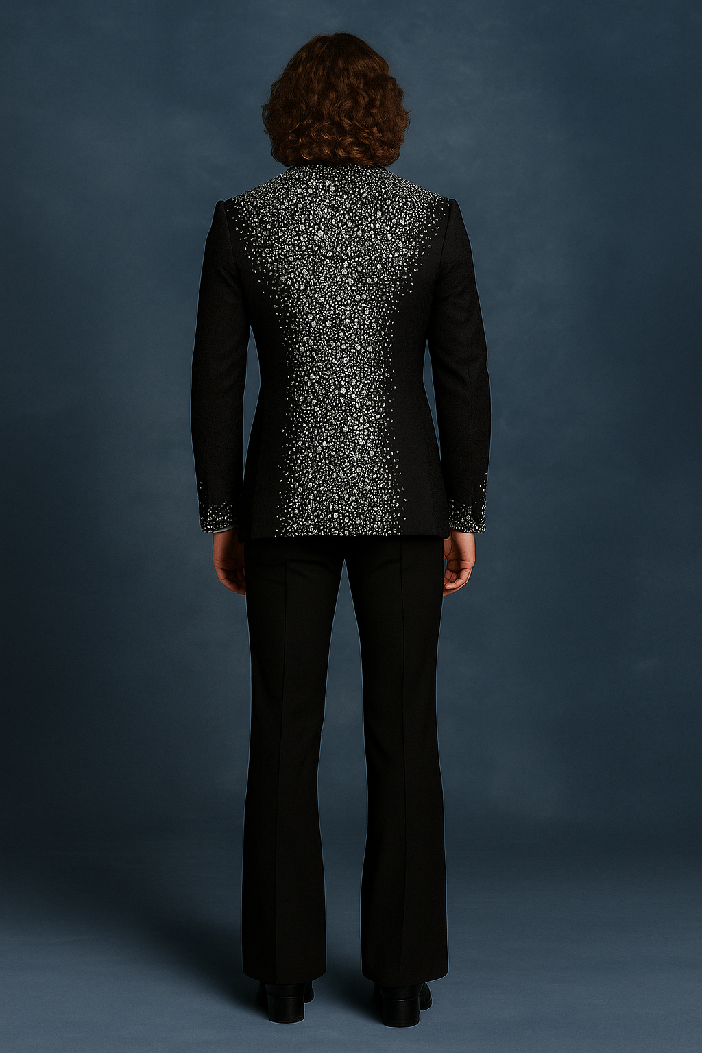 Black Hand-Embroidered Tuxedo for Celebrity Designer Wear | P&H BY PRIYANSHU