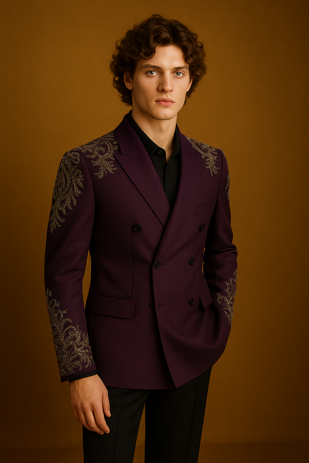 Royal Purple Luxe Suit Set
