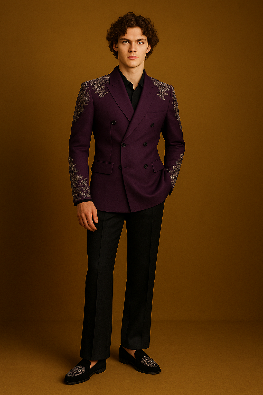 Royal Purple Luxe Suit Set