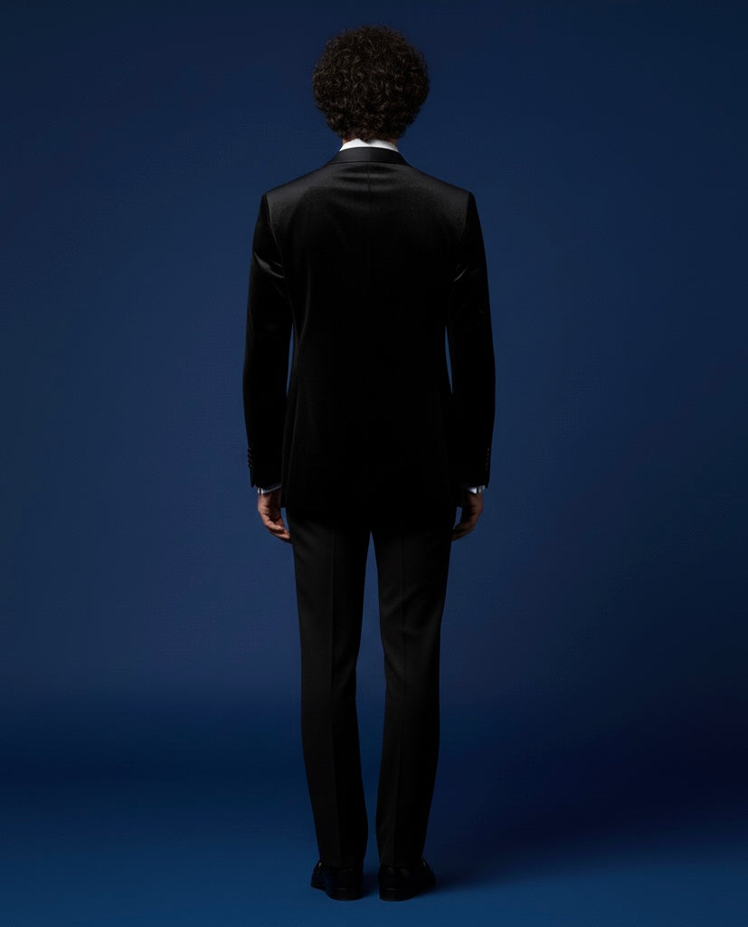 Black Velvet Tuxedo 3-Piece Set for Men | Luxury Evening Wear