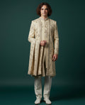 Cream Embroidered Sherwani for Men – Luxury Wedding Wear