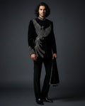 Royal Black Luxury Jodhpuri Indo Western Suit with Hand Embroidery