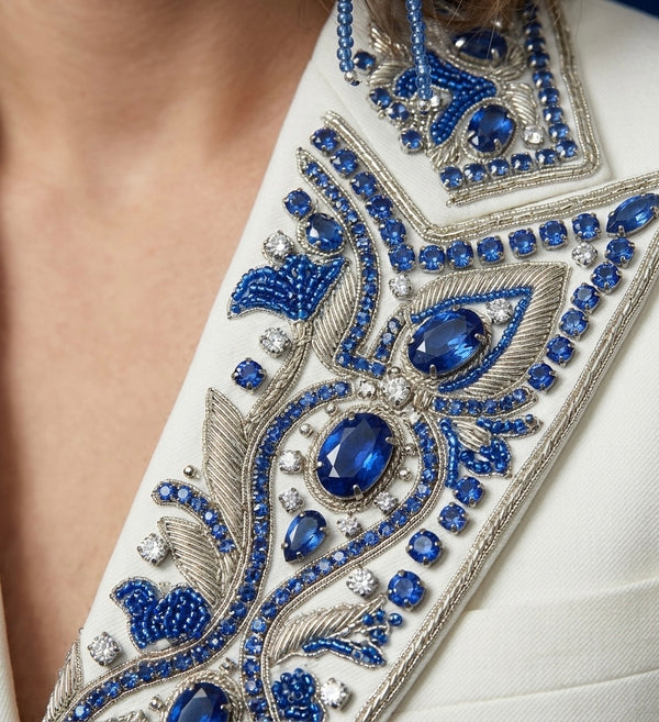 Ivory Royale Double-Breasted Suit – Hand Embroidered Luxury