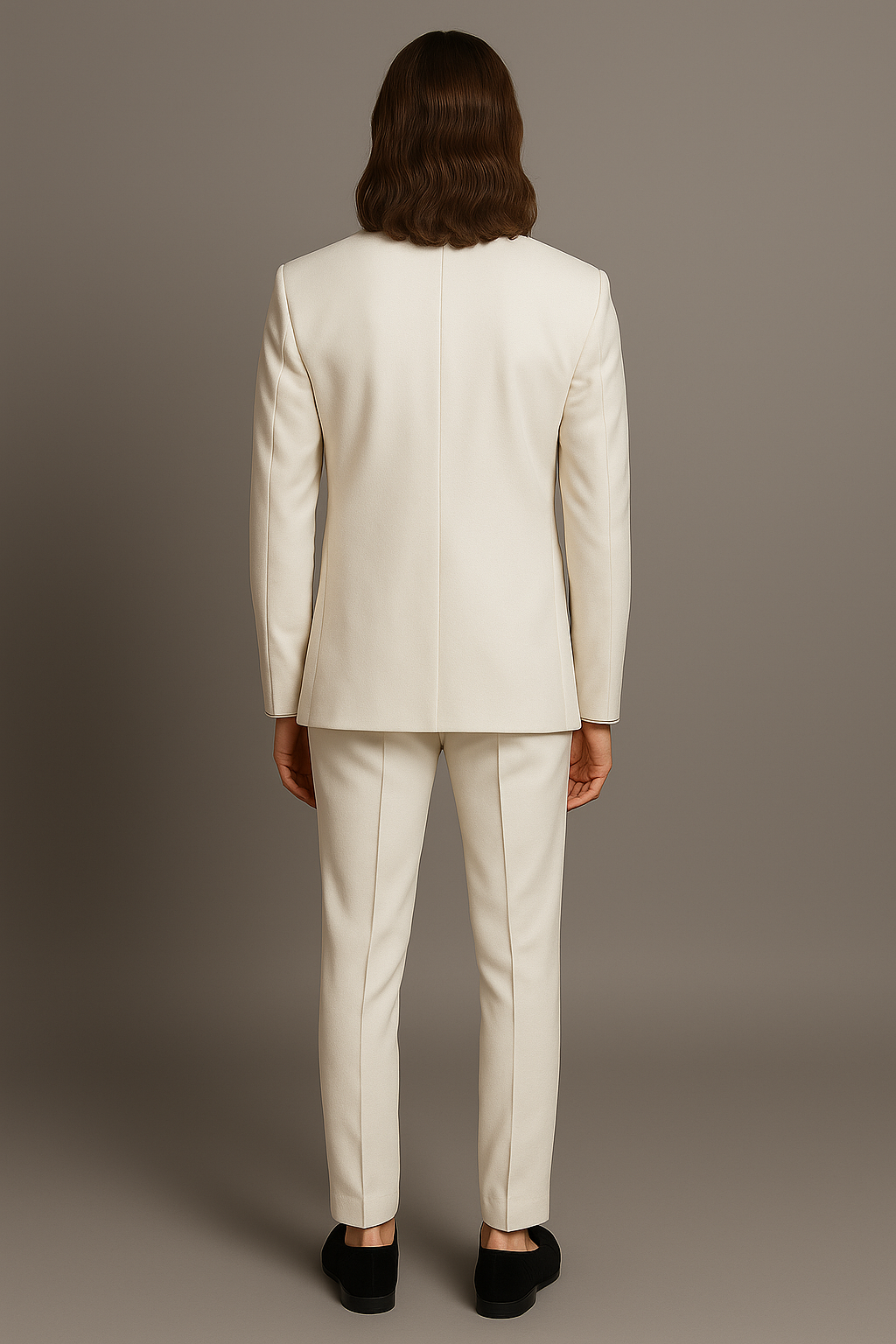White Jodhpuri Bandhgala Suit with Black Deer & Floral Hand Embroidery | P&H BY PRIYANSHU