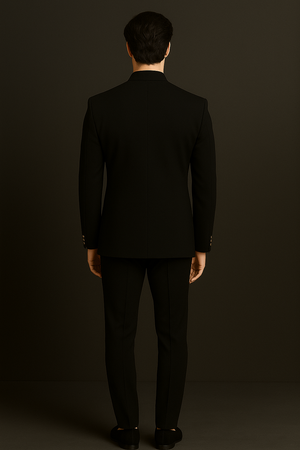 Black Jodhpuri Bandhgala Suit with Gold Embroidery | P&H BY PRIYANSHU