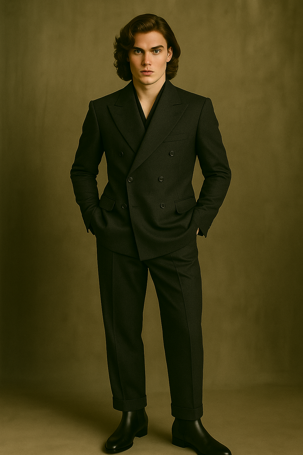 Black Double-Breasted Luxury Suit | P&H BY PRIYANSHU