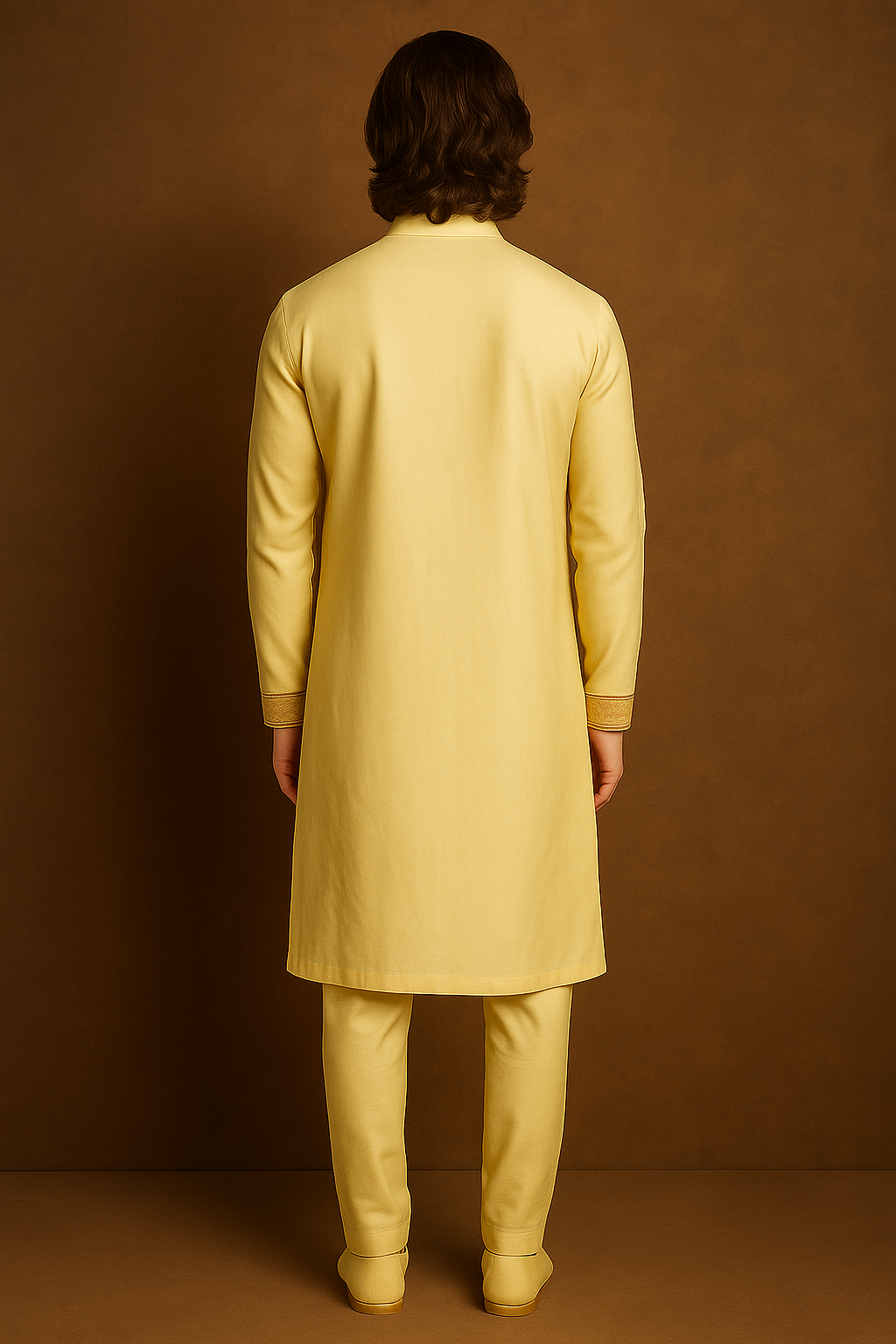 Yellow Embroidered Kurta for Haldi Ceremony | P&H BY PRIYANSHU