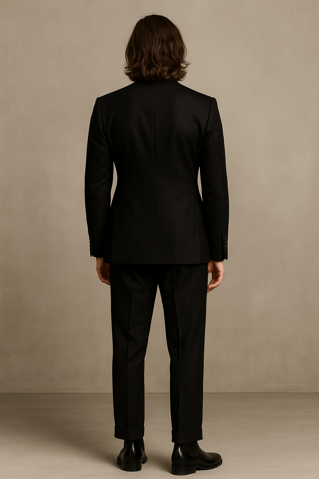 Vintage Black Double-Breasted Suit | P&H BY PRIYANSHU