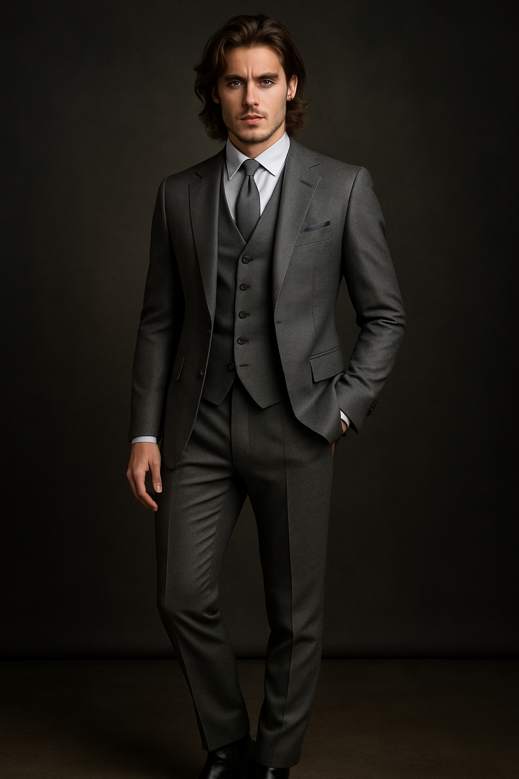 The Grey Monarch – Luxury 3-Piece Suit