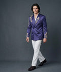 Double Breasted Iris Blue Couture Suit