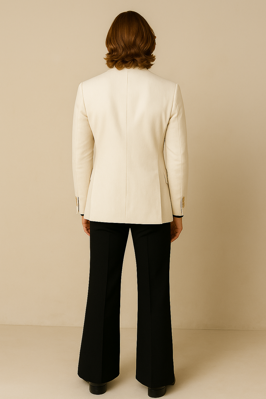 White Double-Breasted Blazer with Black Pants | P&H BY PRIYANSHU
