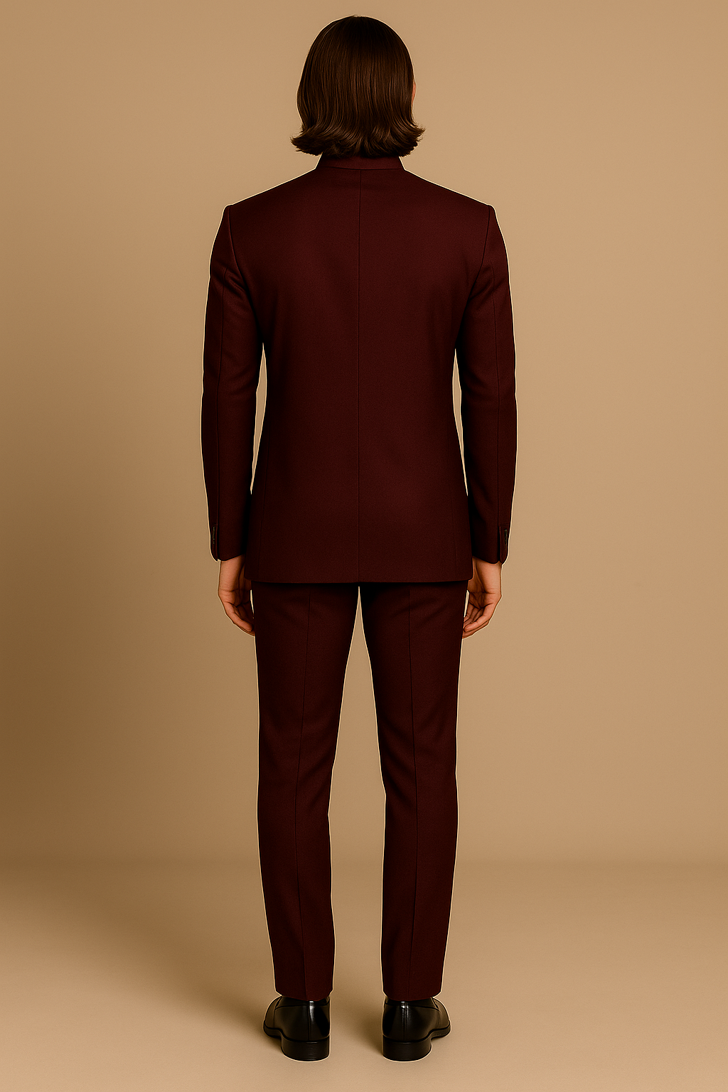 Maroon Jodhpuri Bandhgala Wedding Suit with Golden Hand Embroidery | P&H BY PRIYANSHU