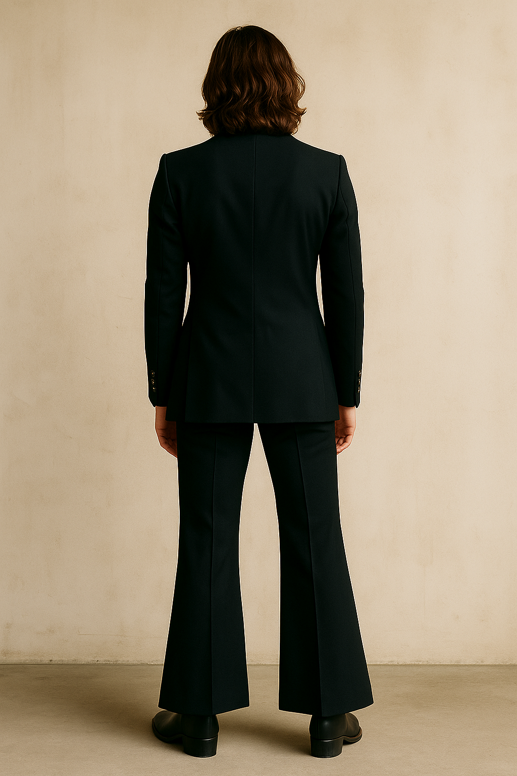Black Double-Breasted Suit with Gold Buttons | P&H BY PRIYANSHU