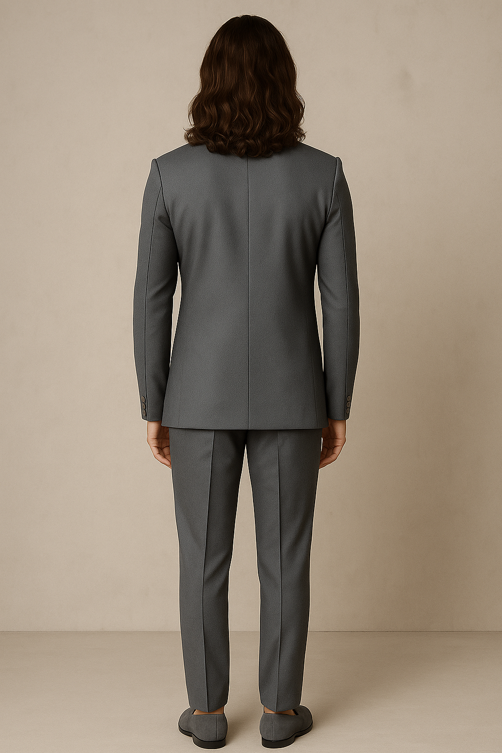 Gray Jodhpuri Bandhgala Suit with Red Floral Embroidery | P&H BY PRIYANSHU