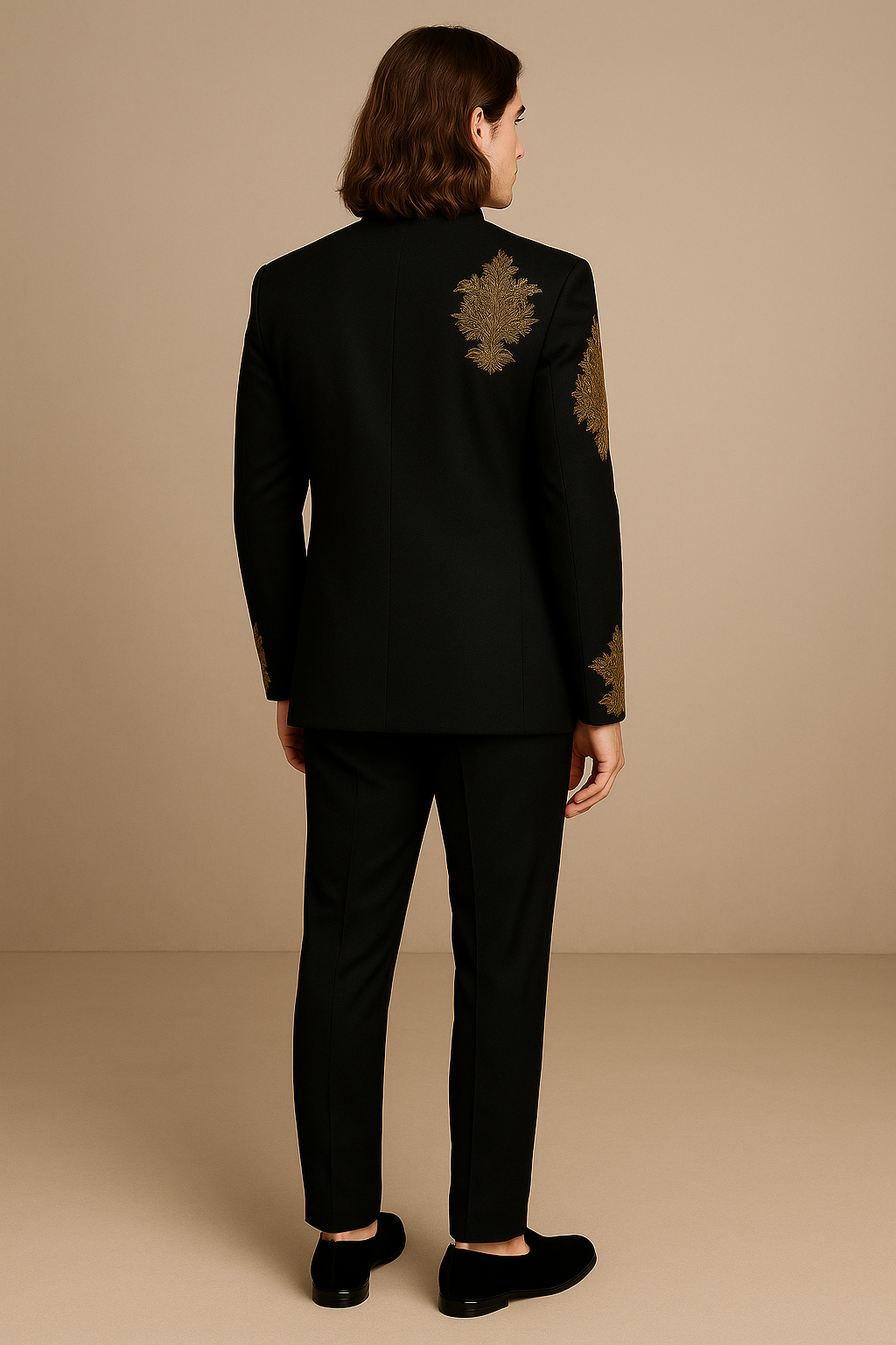 Black Embroidered Jodhpuri Bandhgala Suit | P&H BY PRIYANSHU