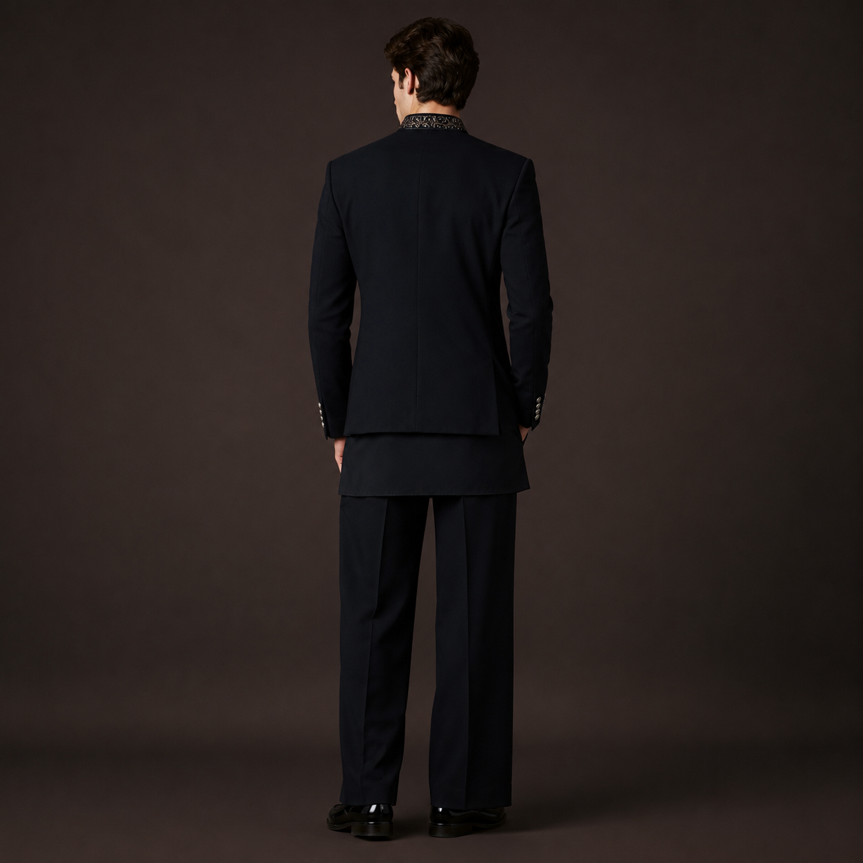Luxury Black Indo Western Jodhpuri Suit for Men | Hand Embroidered Kurta & Bootcut Pants